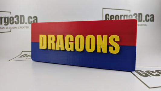 The Royal Canadian Dragoons "DRAGOONS" Hitch Receiver Cover