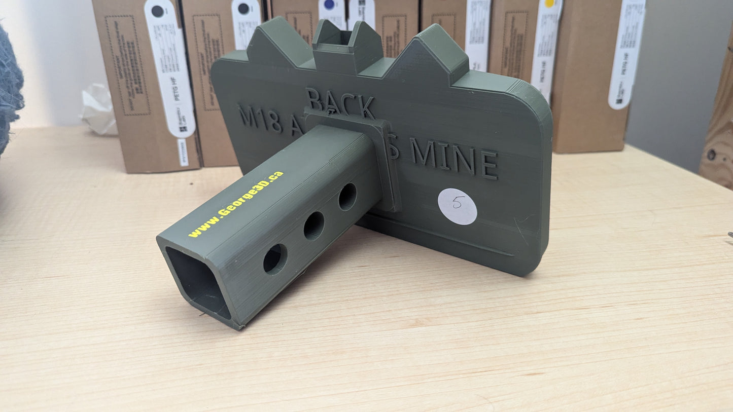 Claymore Hitch Receiver Cover - IA and STOPPAGES SALE Item #5 - Large, 2 Inch, OG/Yellow