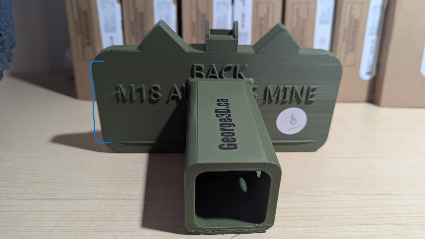 Claymore Hitch Receiver Cover - IA and STOPPAGES SALE Item #6 - Regular, 2 Inch, OG/Yellow