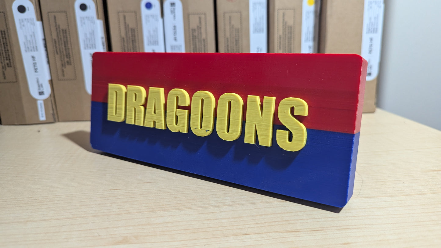 "DRAGOONS" Hitch Receiver Cover - IA and STOPPAGES SALE Item #8