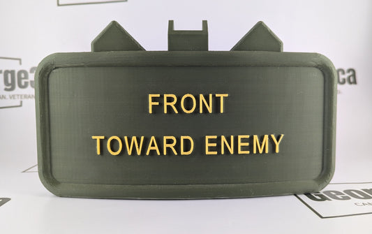 1.25-inch - Claymore Hitch Receiver Cover | "Front Toward Enemy"