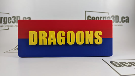 The Royal Canadian Dragoons "DRAGOONS" Hitch Receiver Cover